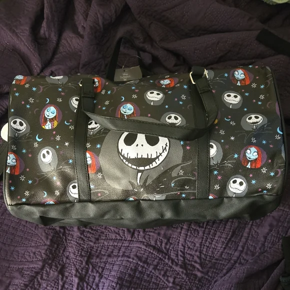 Nightmare Before Christmas Themed Black Tote Bag - Picture 3 of 3